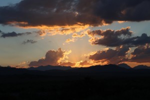 sunset at the hot springs    